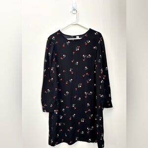 Ditsy Black Floral shift Dress